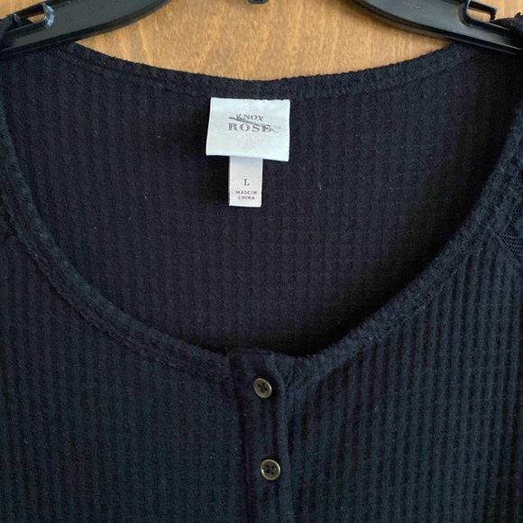 Knox Rose mixed media black babydoll size L - Picture 3 of 4